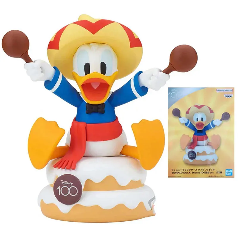 BANPRESTO Original 100th Anniversary Disney Anime Figure Donald Duck Mickey Mouse MINNIE MOUSE Action Figure Toys for Kids Gifts