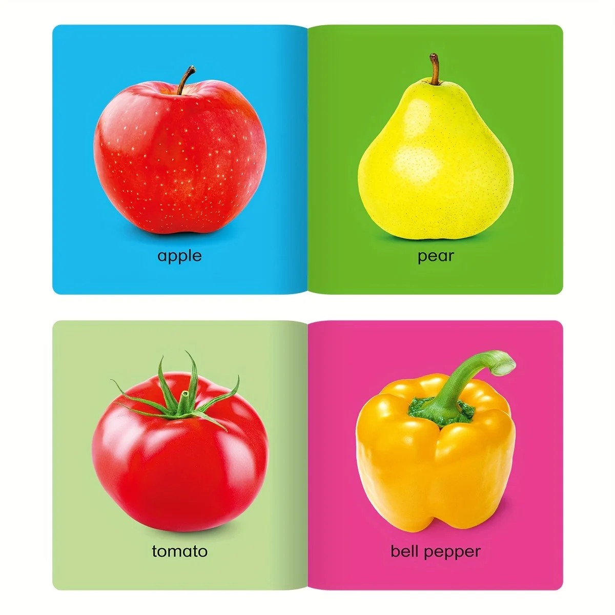 1 коробка из 12 обложек английского яблока. Детская маленькая энциклопедия. Серия распознавания объектов и изучения слов. Книги с картинками - Gi.