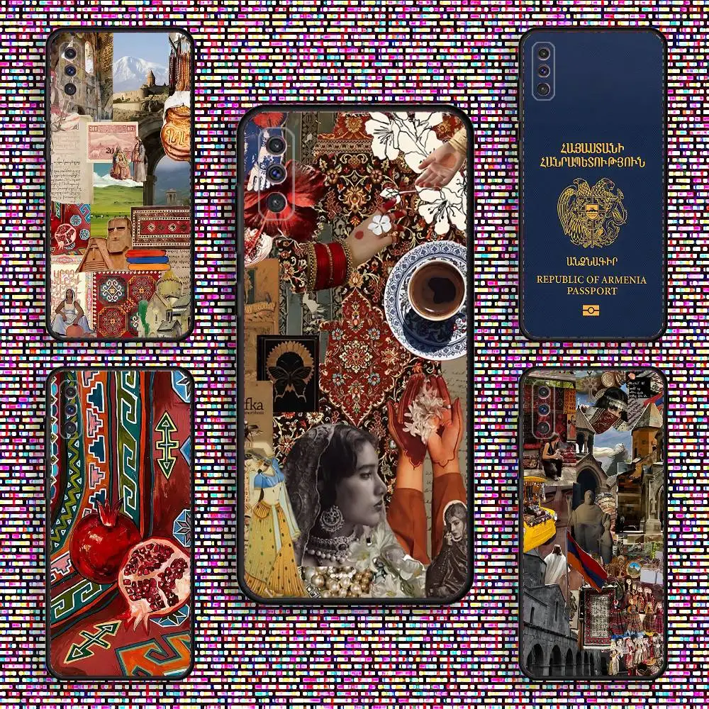 

Armenia Art Passport Phone Case For Samsung S 25,24,23,22,30,21,10,9,Ultra,Plus,Lite,FE,4,5 G Black Soft Case