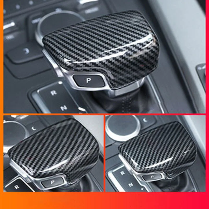 

Car Gear Shift Knob Cover Carbon Fiber ABS Trim For Audi A3 A4 A4L A5 A6 A6L A7 Q2L Q5 Q5L Q7 Q8 S3 S6 S7 Accessories Auto