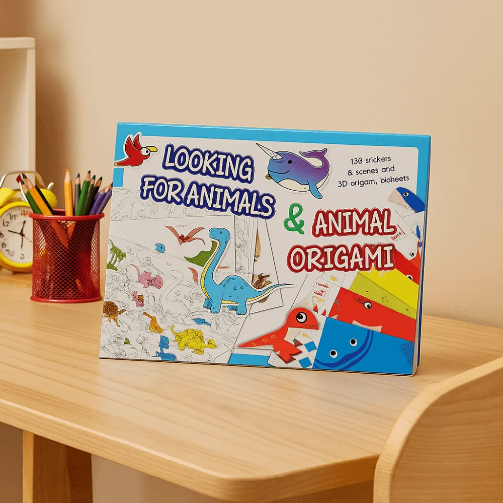 

Creative Search Find Sticker Book Cartoon Animal Funny Educational Learning Sticker Book DIY Hands-on Digital Sticker Book