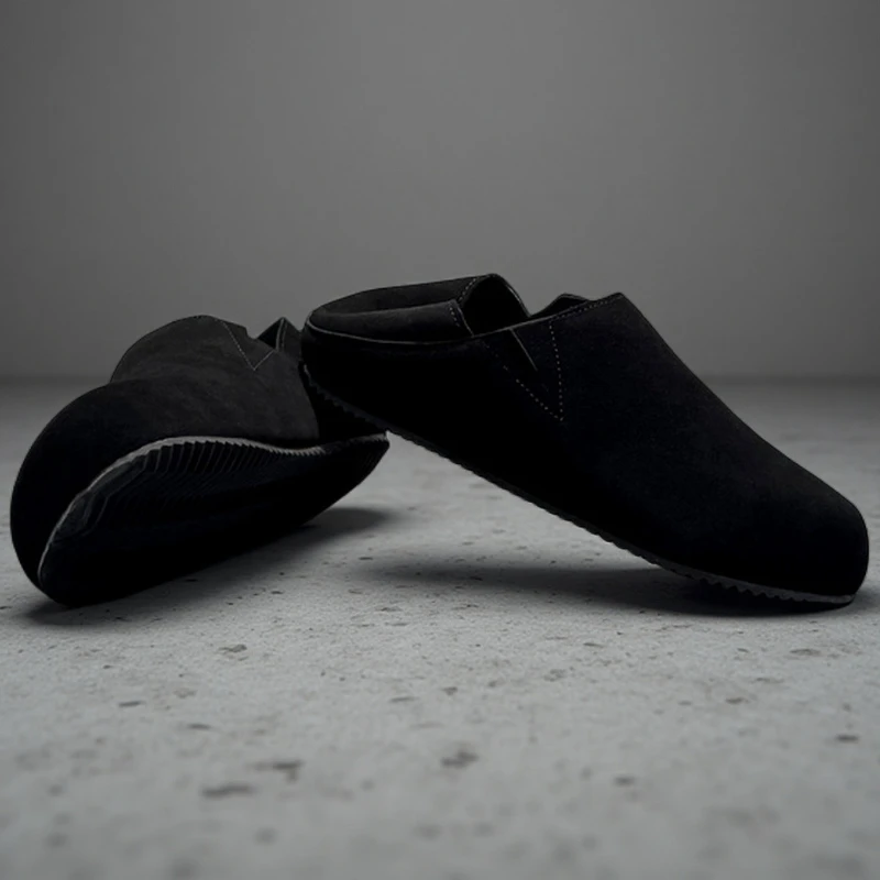 جديد أزياء الرجال الجلود الشقق أحذية مريحة رجل حذاء كاجوال الانزلاق على الذكور في الهواء الطلق أحذية مشي انقسام أحذية قيادة جلدية #3