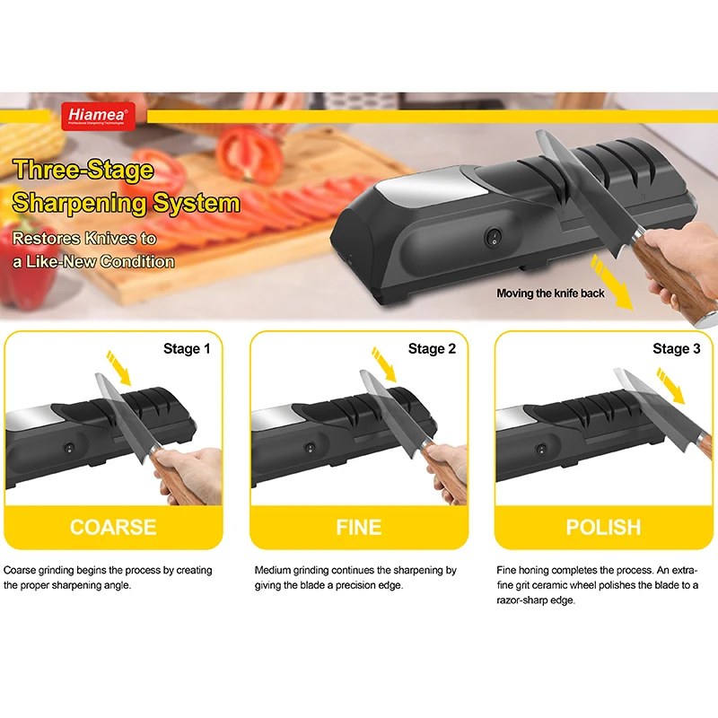 Household Electric Knife Sharpener Multifunctional Portable Sharpening Tool For Kitchen Knive Scissors Cutter Grinder Accessorie