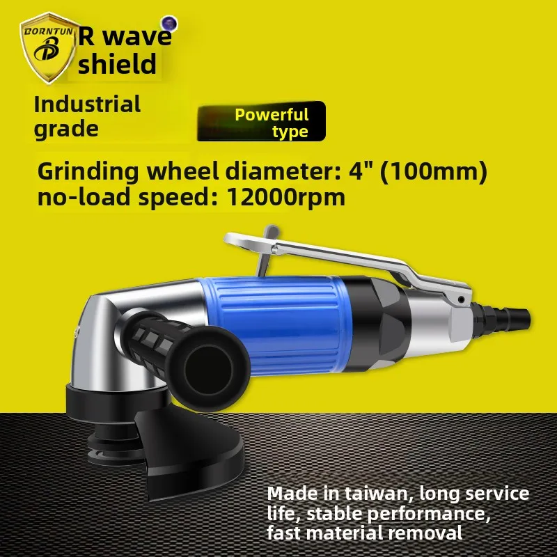 Wave Shield Heavy Duty 4inch Taiwan-Made Pneumatic Angle Grinder Hand Grinder 100mm Air-Powered Grinding Machine Bd-0106