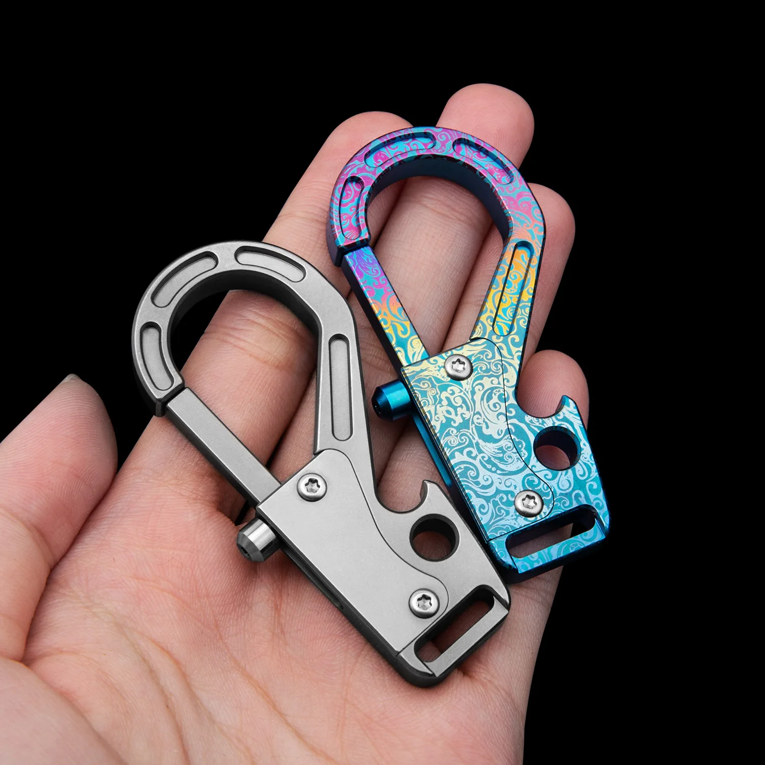 Imagem -04 - Edctitanium Alloy Key Ring para Homens e Mulheres Car Pendant Keychain Edc Outdoor Tool Luxury High-end Gifts