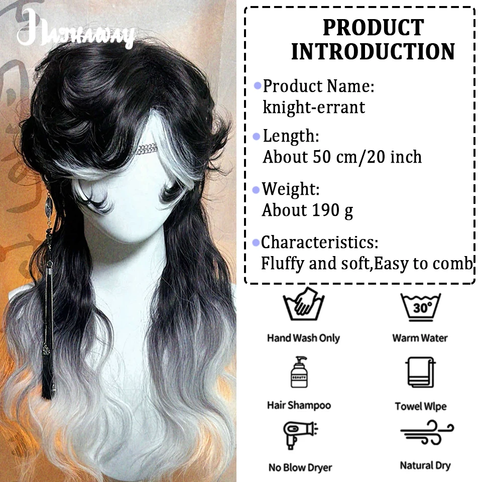 Cosplay High-temperature Hair Synthetic Wig Men's Golden Gradient Layer Curly Hair Fluffy Full Top Wig Juvenile Animation Wig