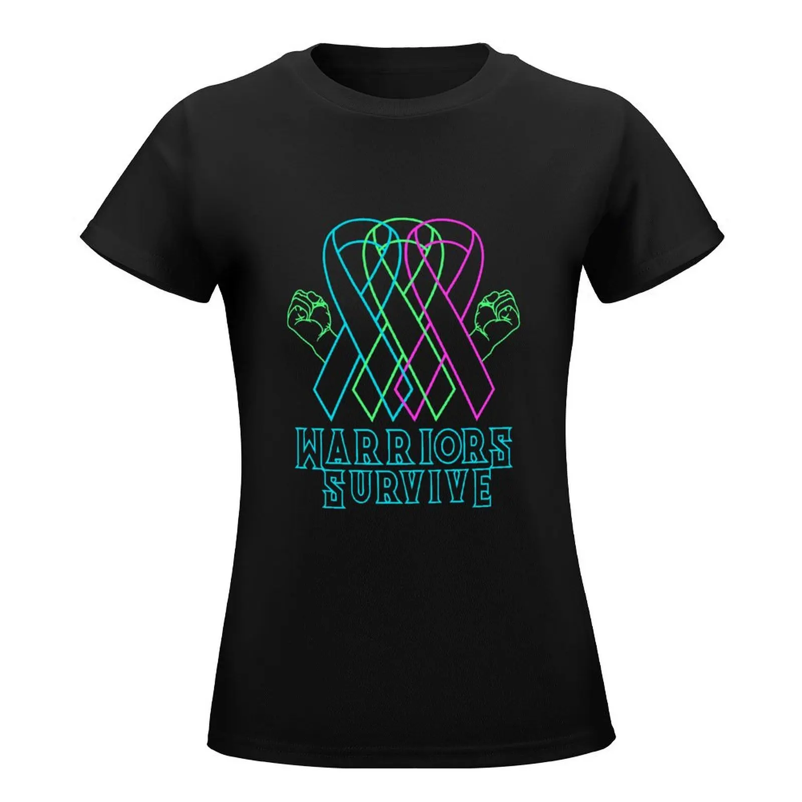 Warriors Survive Metastatic Breast Cancer Awareness T-Shirt hippie clothes funny korean fashion Woman clothes