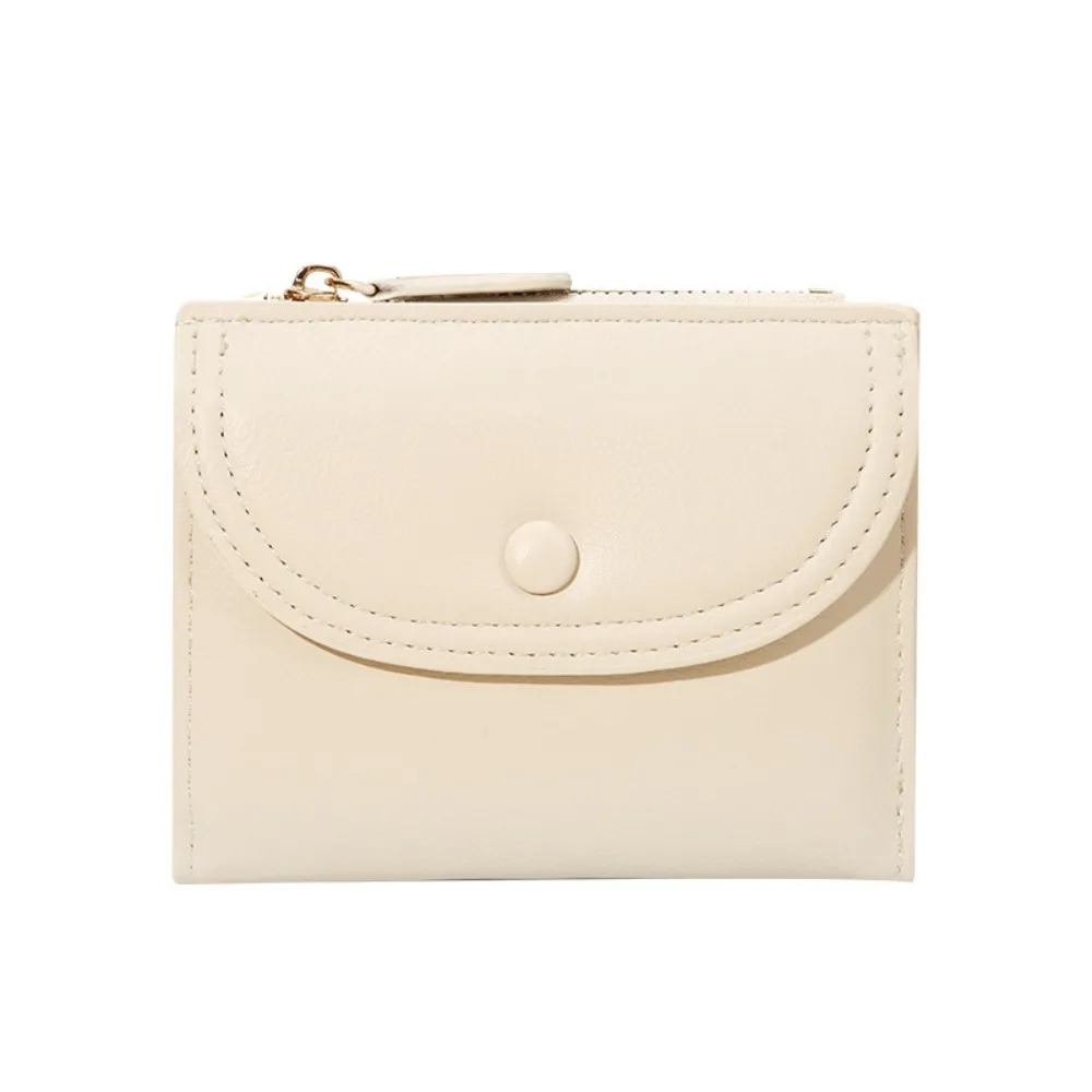 

Retro Short Style Women Wallet Foldable Colorful Cash Wallet Mini Zipper Multifunctional Wallet Travel