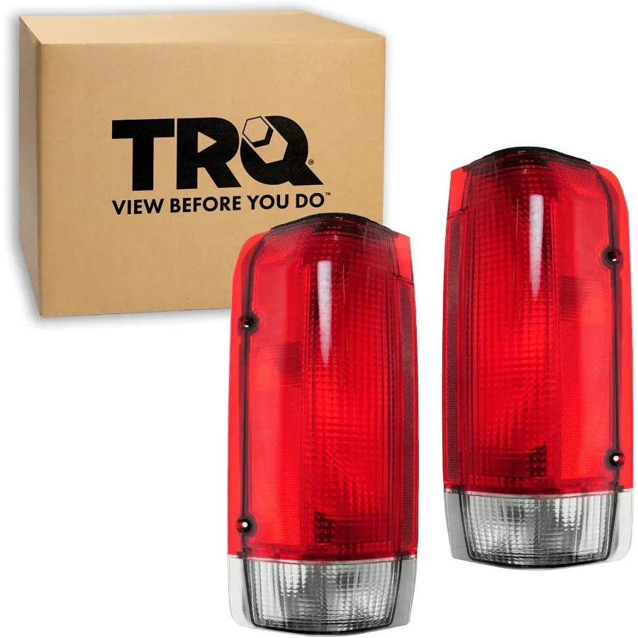 

2 Piece Driver Passenger Side Tail Light Assembly Set Compatible with 19871990 Bronco F150 F250 F350 FO2800104 FO2801103 for E