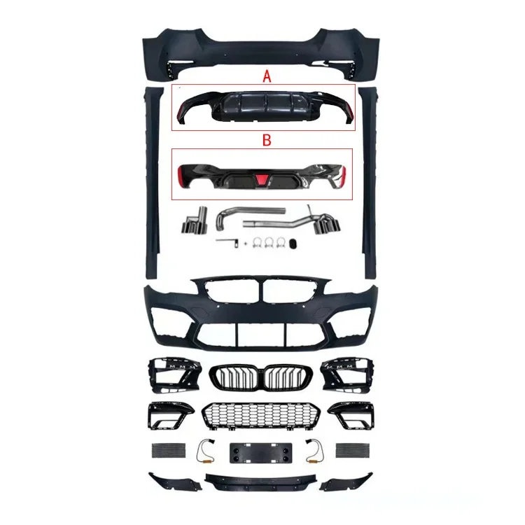 

High quality F10 F18 Upgrade G30 G38 M5 Style BodyKit Grille Front and Rear Bumper Body Kits for 5 Series