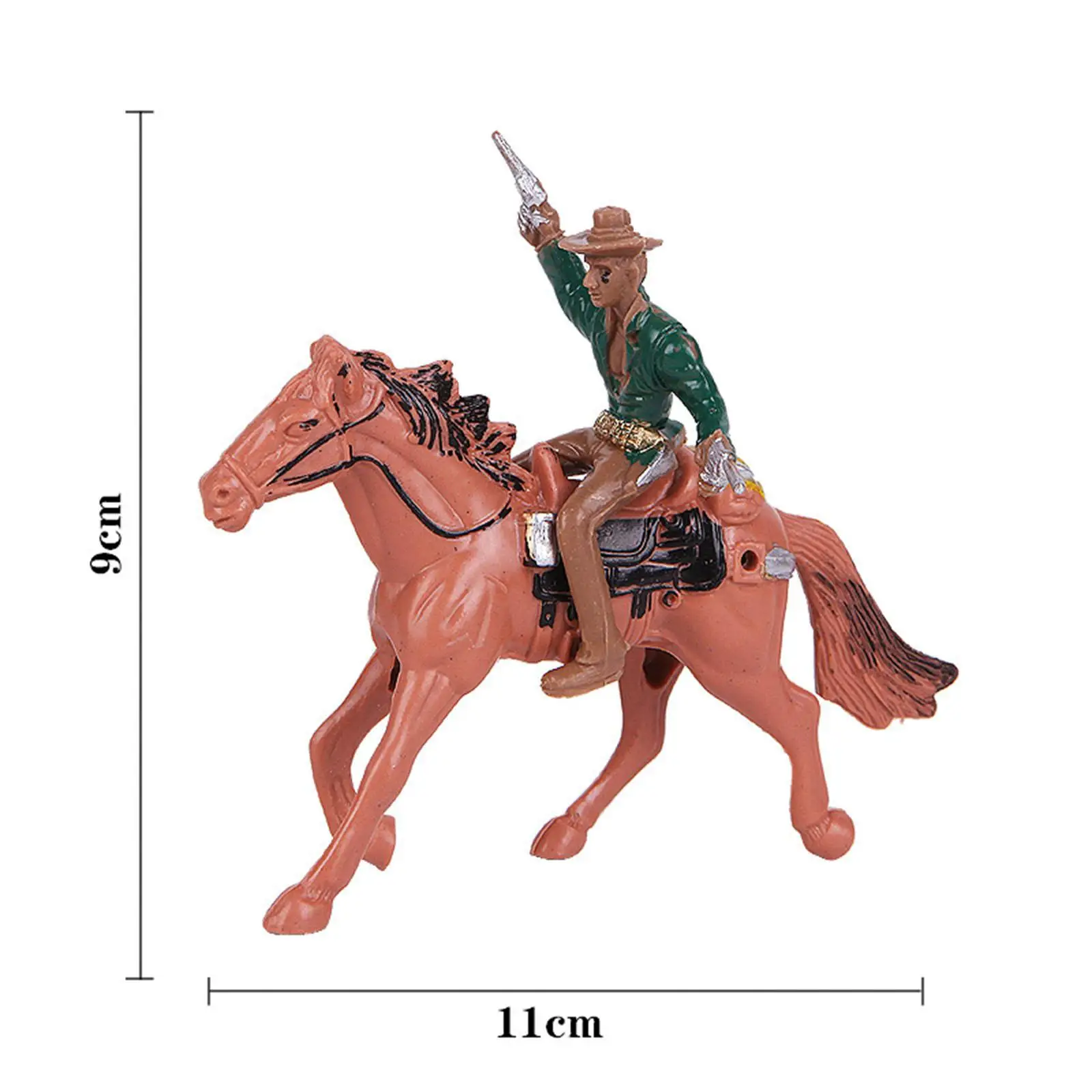 Estatuilla de montar a caballo Figuras americanas Regalo de cumpleaños Modelo de vaquero occidental Figuras de personajes para niños pequeños