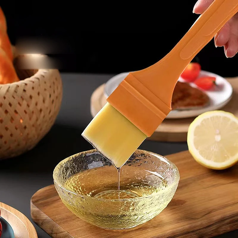 3Pcs Split Type Oil Brush High Temp Resistant Plastic Handle BBQ Baking Pastry Cooking Kitchen Tool