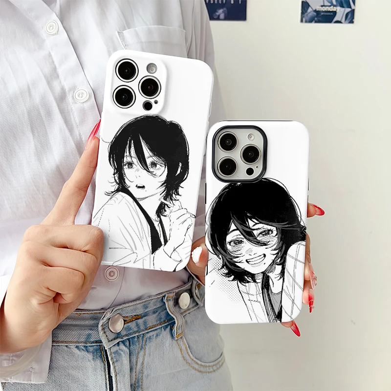 

Чехол для телефона Look Back для Iphone 17 16 15 14 13 12 11 Anime Kyomoto Matte 2 в 1, черный, белый, глянцевый, мягкий, жесткий чехол для телефона