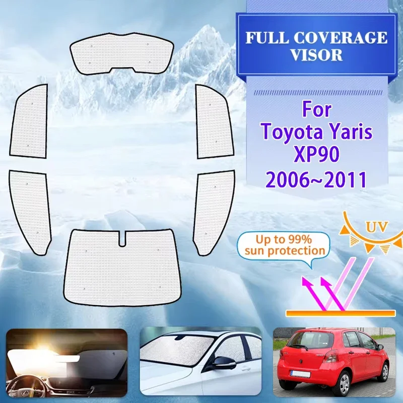 

Car Full Window Sunshade For Toyota Yaris XP90 2006~2011 2010 Car Solar Protection Window Sun Visor Sunshade Covers Accessories