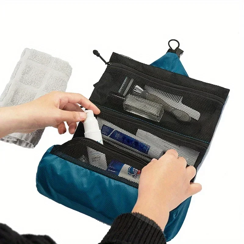 Travel Foldable Toiletry Bag Men's Portable Dry and Wet Separation Wash Storage Pouch Waterproof Women's Makeup Bag