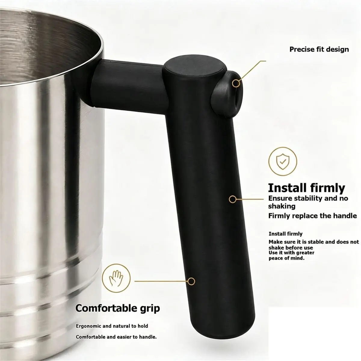 Replacement Milk Frothing Pitcher Handle for ES601 655 701 Cafe Luxe Coffee Machine,Grip Coffee Accessory Spare