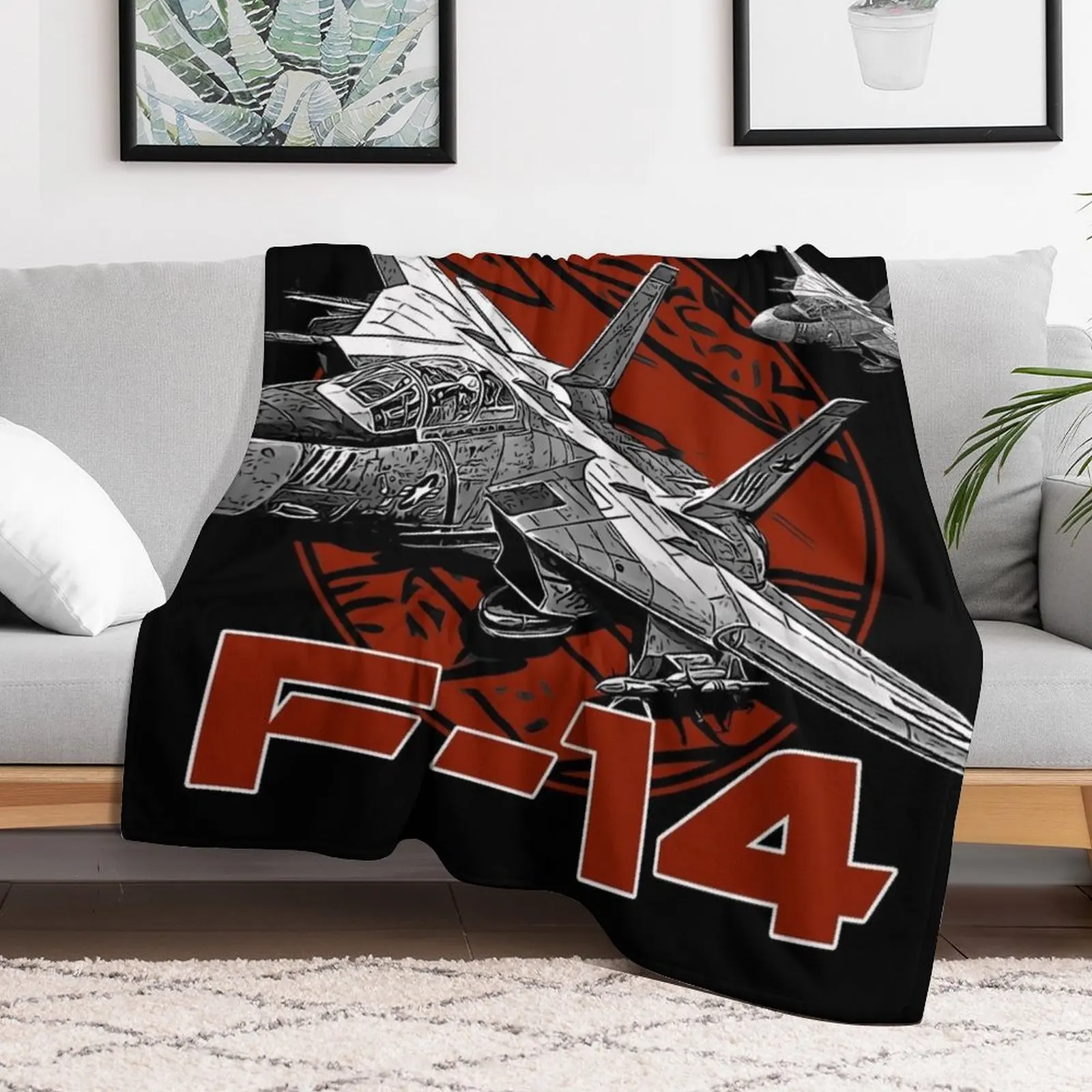 F-14 Tomcat Fighterjet Throw Blanket