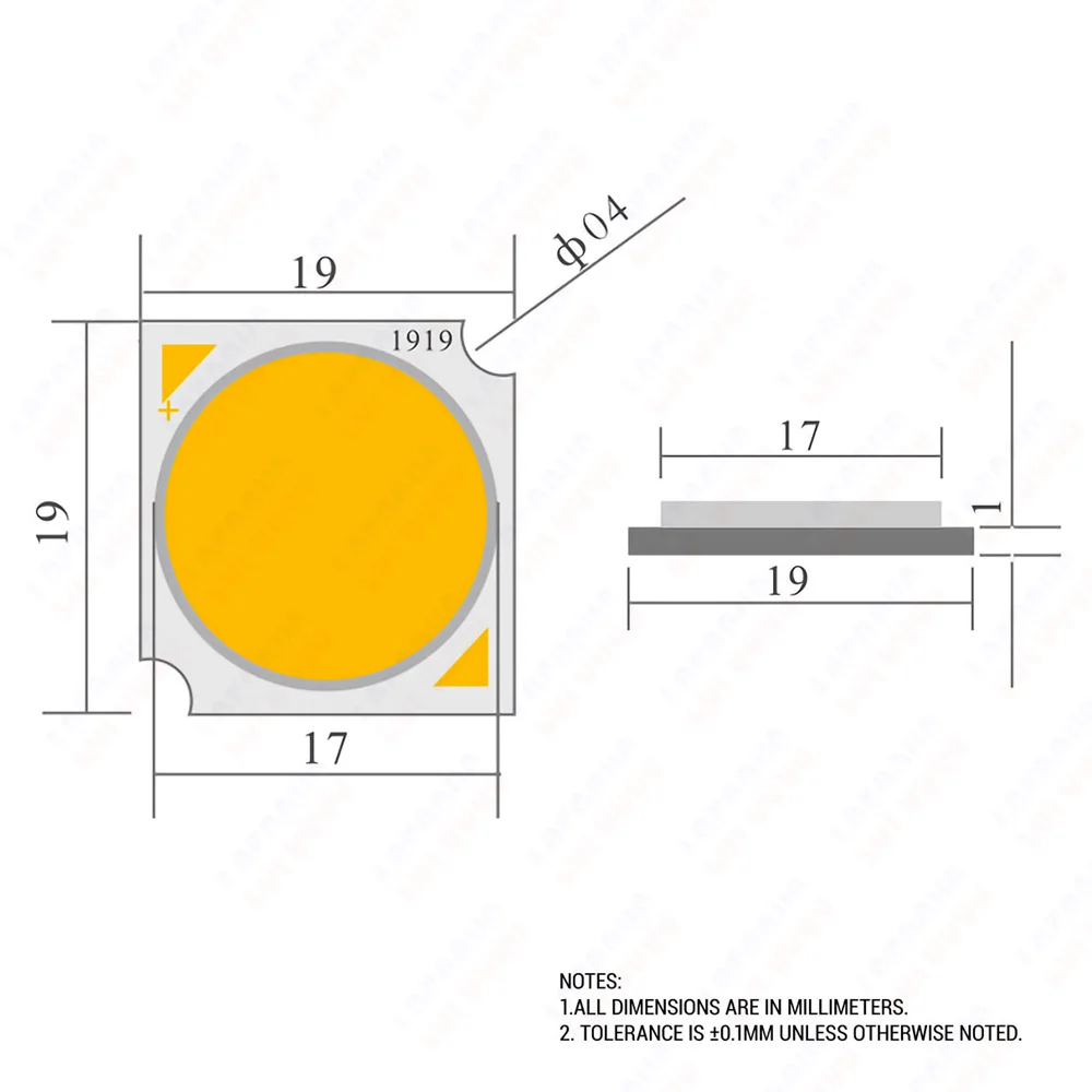 Ra CRI 90 COB LED Chip 10W 12W 15W 18W 20W 24W 30W 36W bianco naturale caldo 3000K 4000K 5000K 6000K 1919 lampadina fai da te Track Down Light