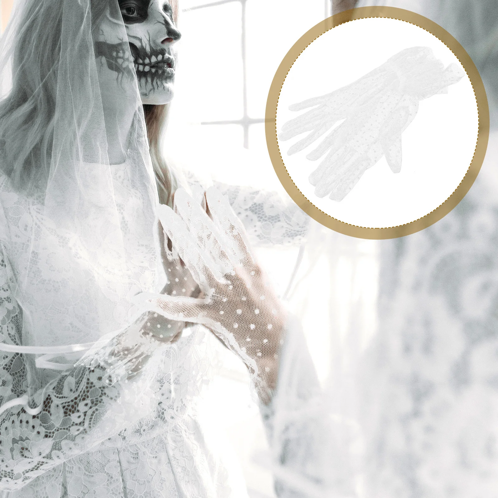 Kurze Spitzenhandschuhe aus schwarzem Mesh für Damen, Hochzeit, Party, leicht, atmungsaktiv, bequem, für Halloween, Abschlussball, Bankett, Zubehör