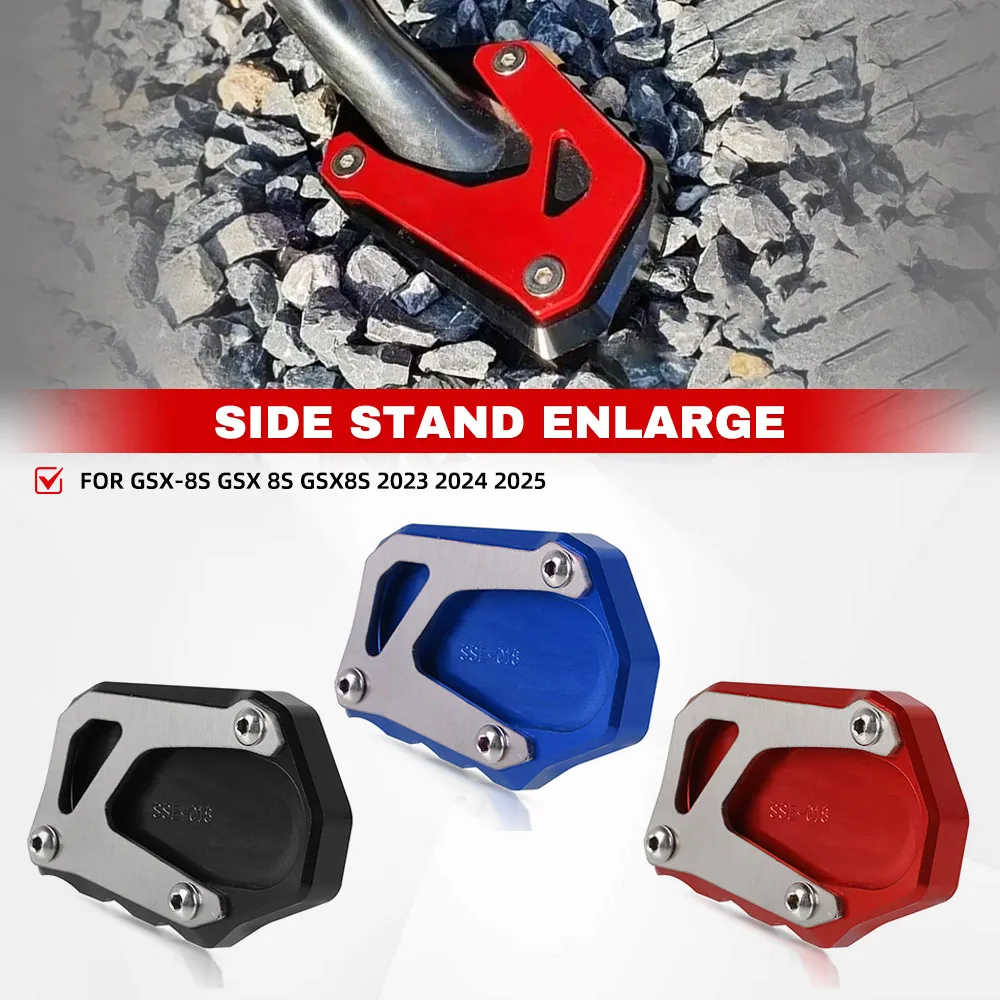 

FOR SUZUKI GSX-8S GSX 8S GSX8S 2023 2024 2025 CNC Motorcycle Kickstand Foot Side Stand Enlarge Extension Pad Accessories