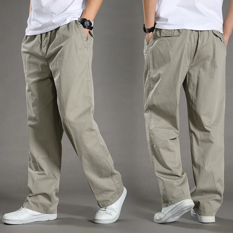 

Men's Cargo Pants Summer Spring Cotton Work Wear New In Large Size 6XL Casual Climbing Joggers Sweatpants Hombre Autumn Trousers