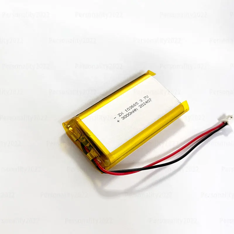 103565 103665 Battery 3000mAh Li Polymer 3.7V Batteries Lipo for Fingerprint Lock Pet Waterer Electric Shaver DVD Lithium Cell