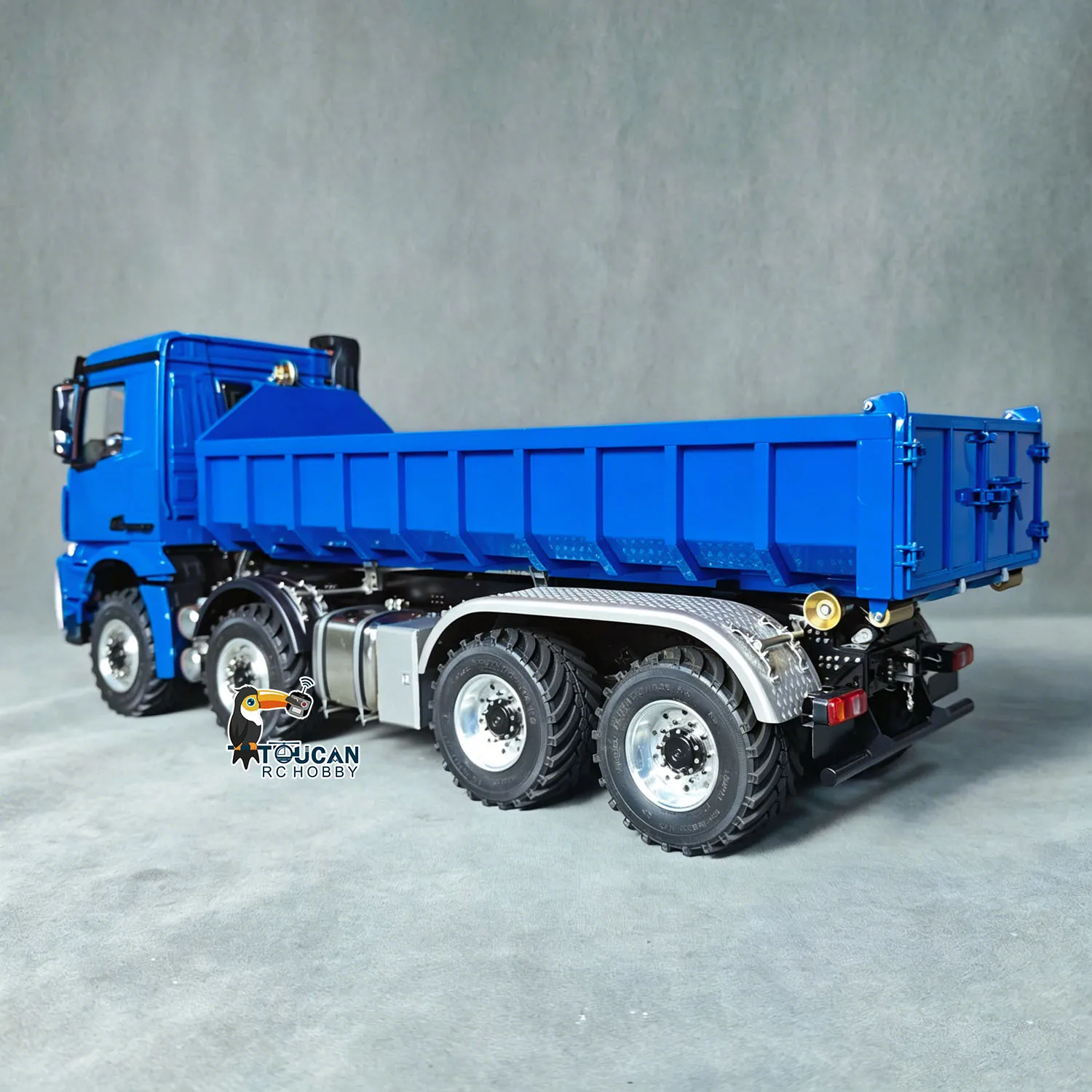 8*8 1/14 RC Hydraulic Roll On Off Dumper 3 Valves Remote Control Cars Full Tipper 3Speed Gearbox Light Sound System Vehicle Toy