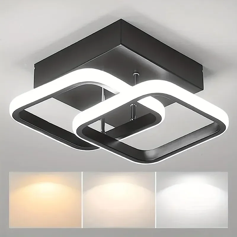 

1 PC Modern LED Ceiling Light Tri-Color Dimming AC220V Surface Mount Suitable for Bedroom Hallway Living Room Pendant