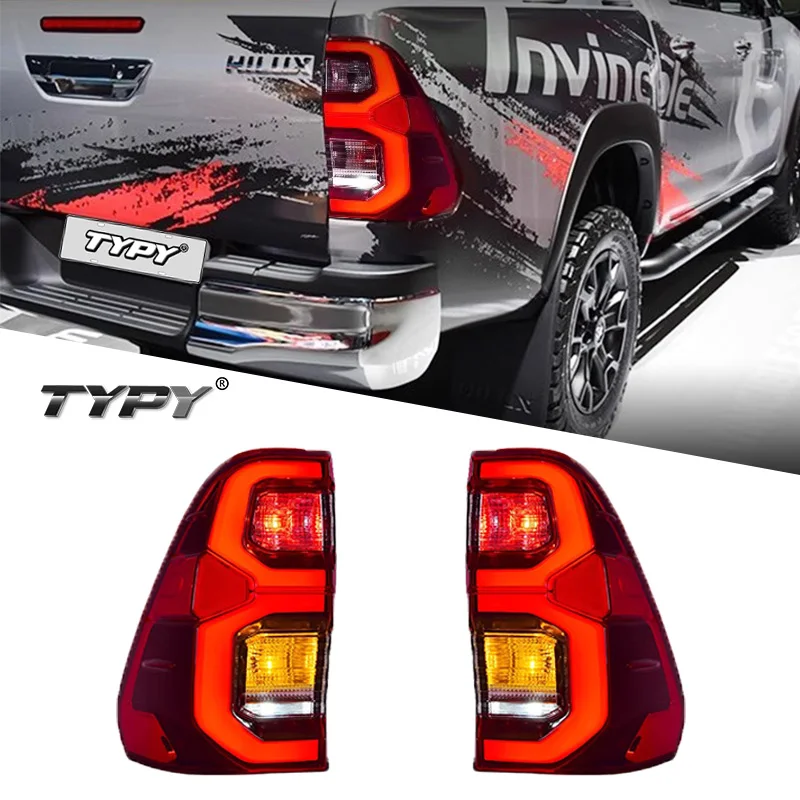 

TYPY для Toyota Hilux, автомобильные задние фонари, приветственная версия, светодиодный задний фонарь 2015, 2016, 2017, 2018, 2019, 2020, задний фонарь