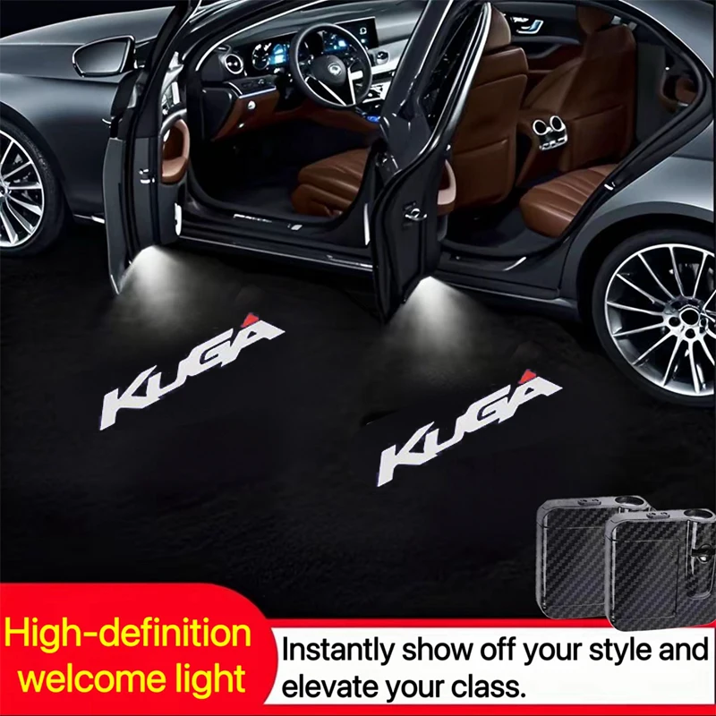 

For Ford ST-Line Mustang LINE FIESTA FOCUS Kuga Escape LED Car Door Welcome Light Bulbs Ghost Shadow Warning Lamp Accessories