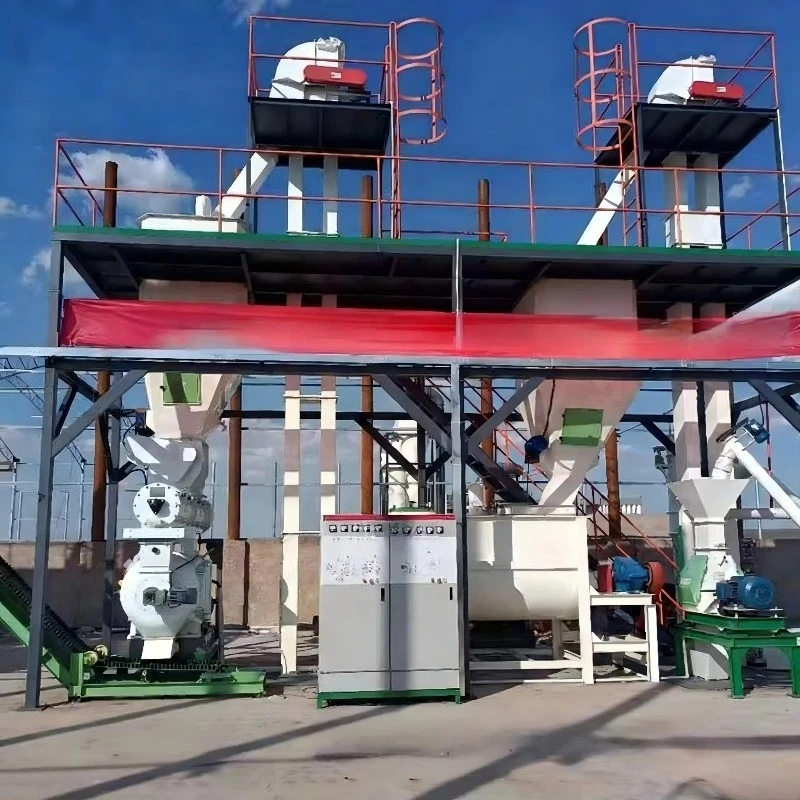 Cattle and Sheep Ruminant Feed Production Line 1-5 Tons Grass Pellet and Straw Feed Processing Equipment for Livestock Feeding