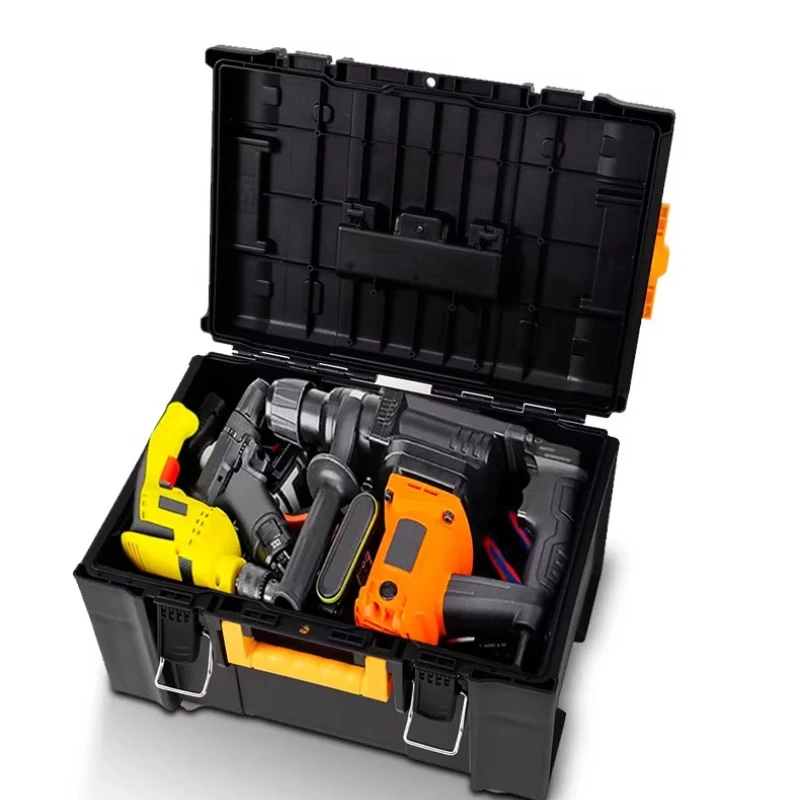 Tool Case Stackable Heavy Duty Lockable Metal Toolbox Portable Tool Chest Storage Organizer Garage Workshop Auto Home Mechanic