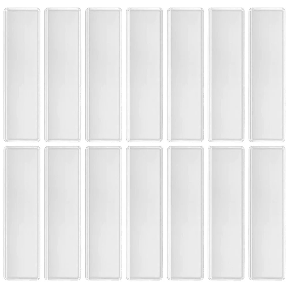 4pcs Adhesive Label Pockets Clear Plastic Card Protectors Transparent Index Sleeve Holders For Warehouse Supplies Sticky Tag