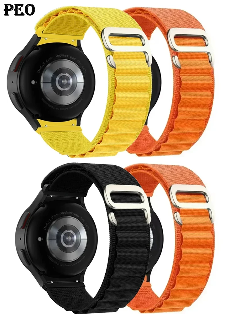 2PCS Alpine Loop For Samsung Galaxy Watch 7-FE-5-Pro 40-44-45mm Nylon band sport bracelet Watch 6-4 Classic 43-47mm Strap