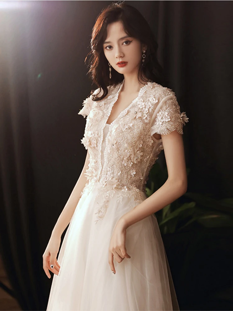 

Ele Женское вечернее платье Wedding Dr Host Dr for Year-End Par Корейская длинная юбка со средней талией ort Sve