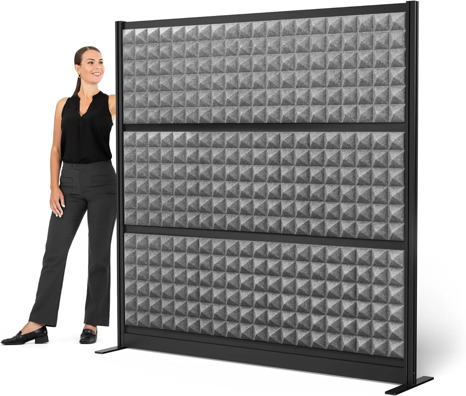 Stand Up Desk Store Studio Modular Wall and Sound Absorbing Room Divider | Sound Dampening Acoustic Panels, Customized