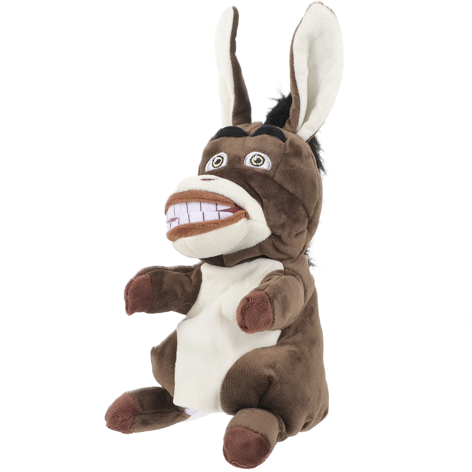 Donkey Puppet Animal Hand Puppet Stuffed Plush Toy Cotton Animals Kids Puppets for Adults Interactive Story Telling Smooth Full