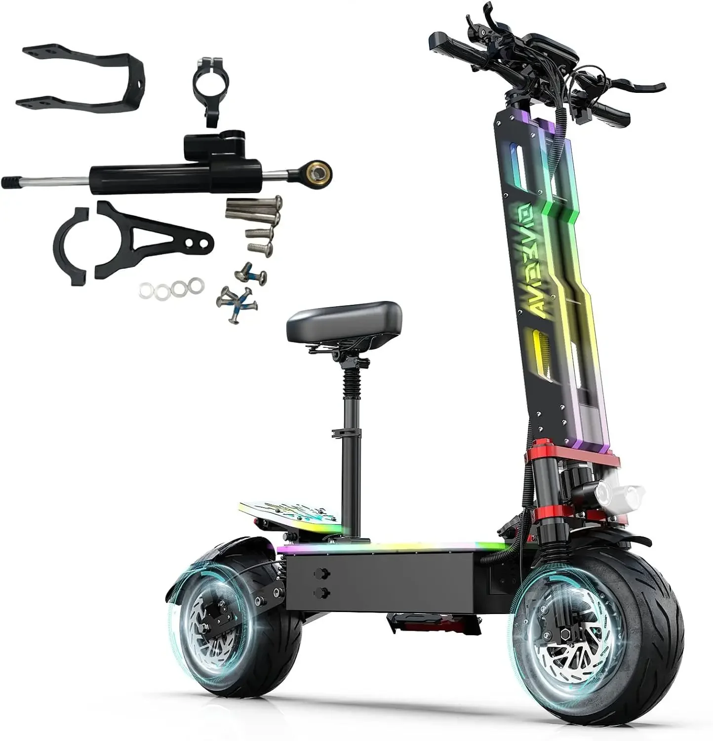 Adults- 7000W Dual Motor, 88km/h(55mph) Fast Escooter and 112km(70mile) Long Range 60V 38Ah Battery with Seat E Scooter