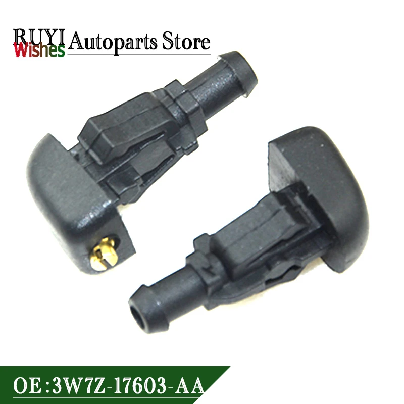 2 peças 3w7z-17603-aa bico lavador de para-brisa jato dianteiro esquerdo direito 3w7z17603aa 4f9z17603aa para ford f150 2004-2014 acessórios