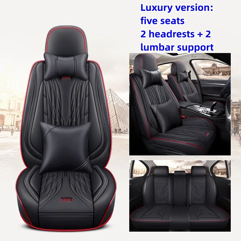 

NEW Luxury Full Coverage LeatherCar Seat Covers 2 Rows 4-5 Seaters Full Set Customize for Audi A6 A4 A1 Q3 Q5 Q7 car Accessories