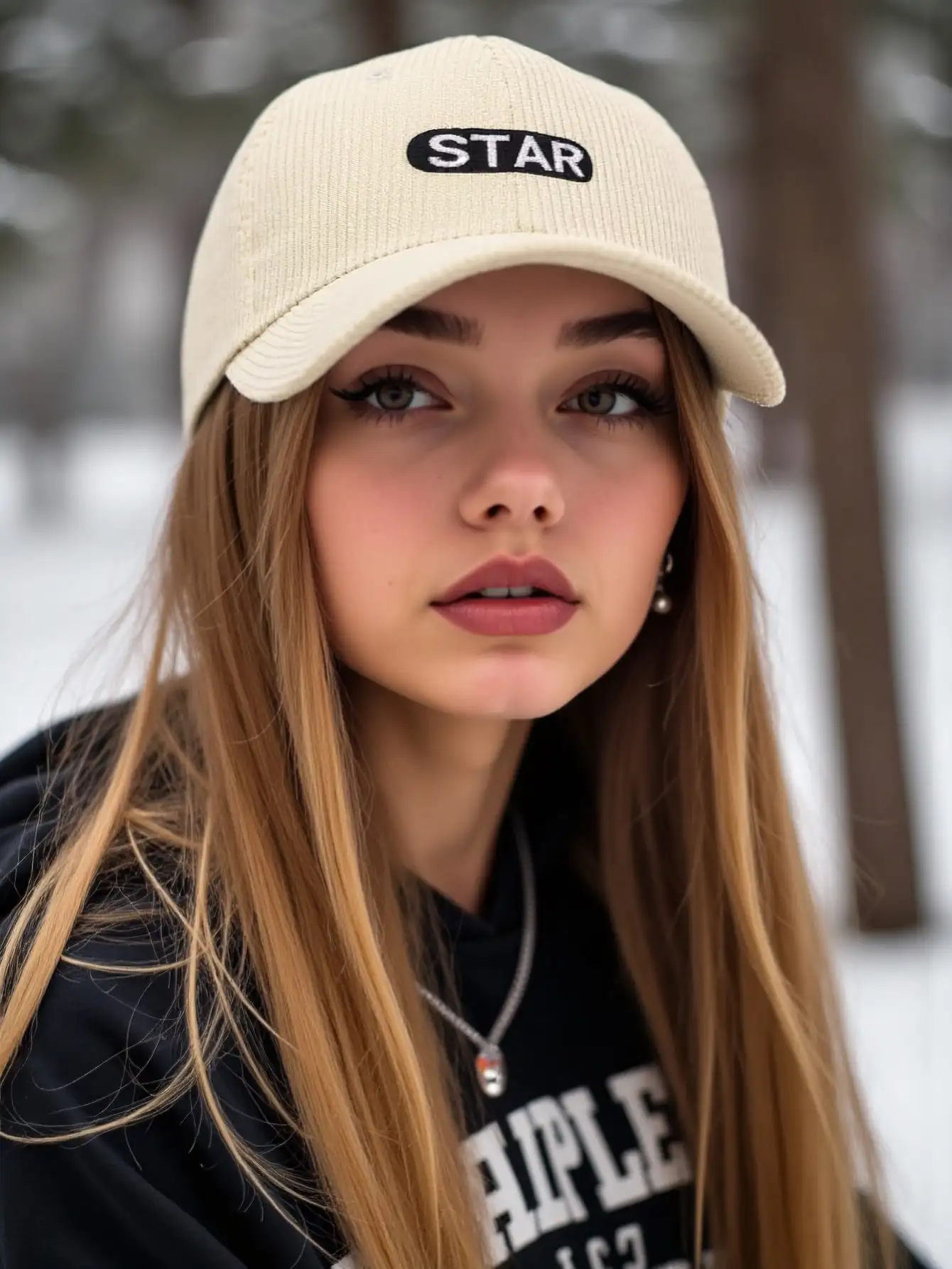 1 PC Letter Star  Corduroy Baseball Cap - Unisex Plain Solid Color Fall Winter Hat with Sun UV Protection, Adjustable Casual