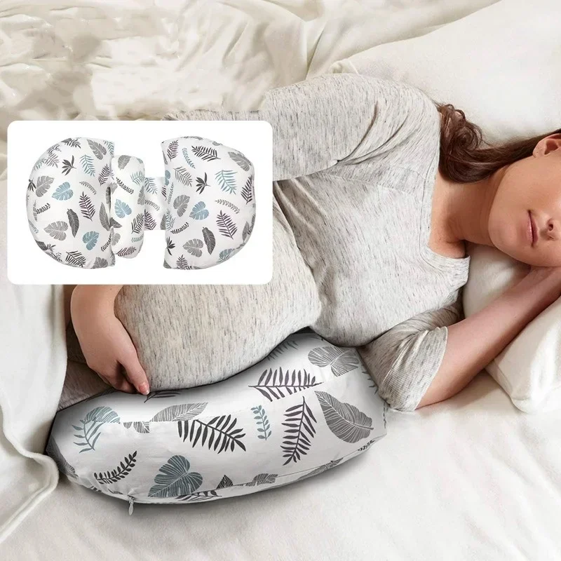 Adjustable Maternity Support Cushion Breathable Printed Fabric Detachable Inner Pillow For Bedroom Sleeping And Daily Rest Use