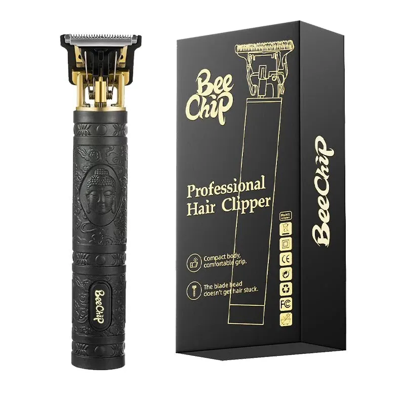 Rechargeable Clipper Haircut Razor for Men Shaver Adult Electric Home USB Charging Barber Shop Vintage Clipper Black Buddha Head image 6