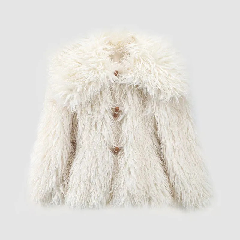 Cappotto in pelliccia sintetica ecologica da donna monopetto giacca calda casual pelliccia sintetica di alta qualità 2025 nuovo arrivo invernale