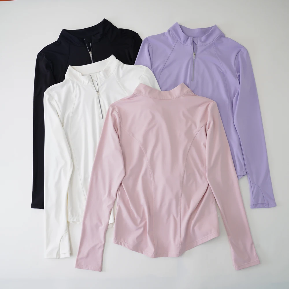 

Женская спортивная одежда для йоги Long Sve, тренировочный топ для бега, молния, светоотражающая талия, утягивающая верхняя одежда Fitn