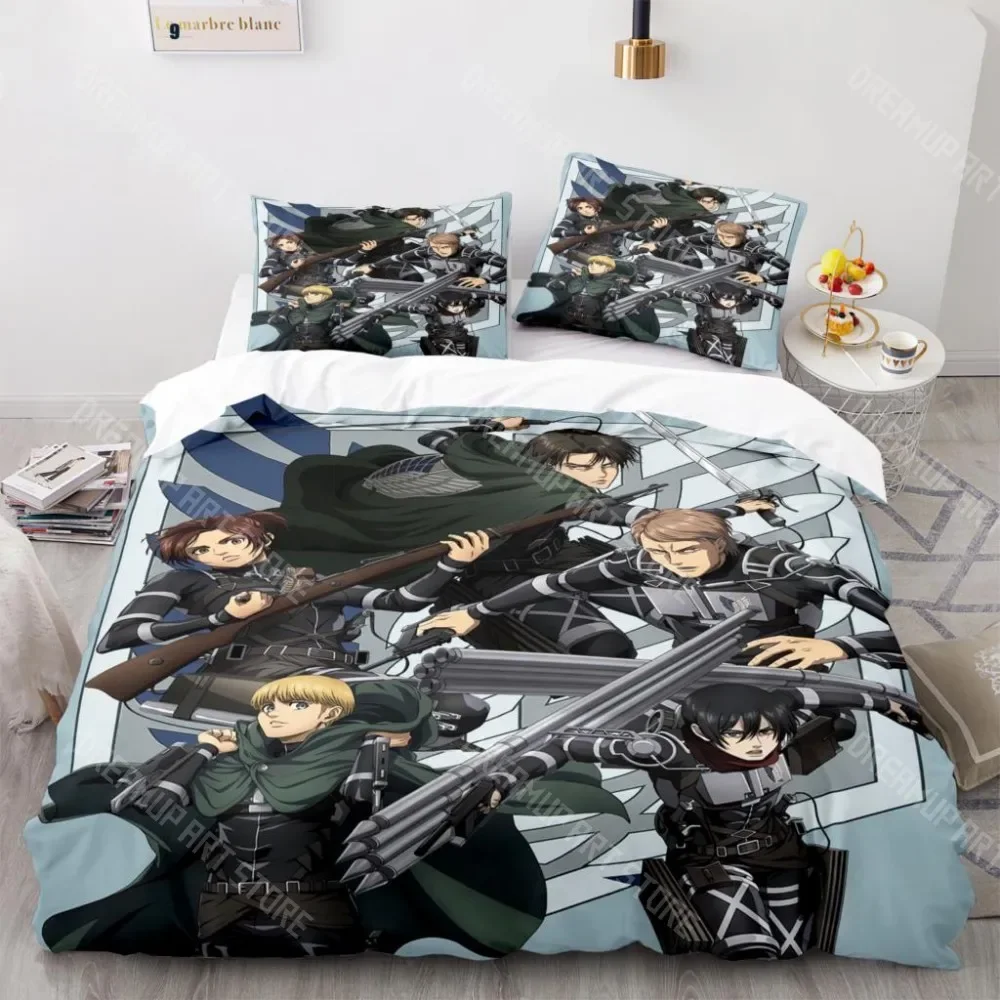 2026 3D Print Attack On Titan Bedding Set Single Twin Full Queen King Size Attack On Titan Bed Set Aldult Kid Bedroom Duvetcover