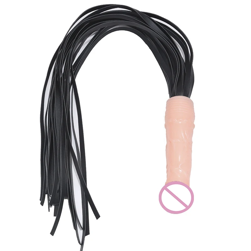 19cm Long Dildo Flogger Whip BDSM Spanking Tools Anal Plug Penis Role Play Tail Intimate Erotic Toys For Couples Sex Games