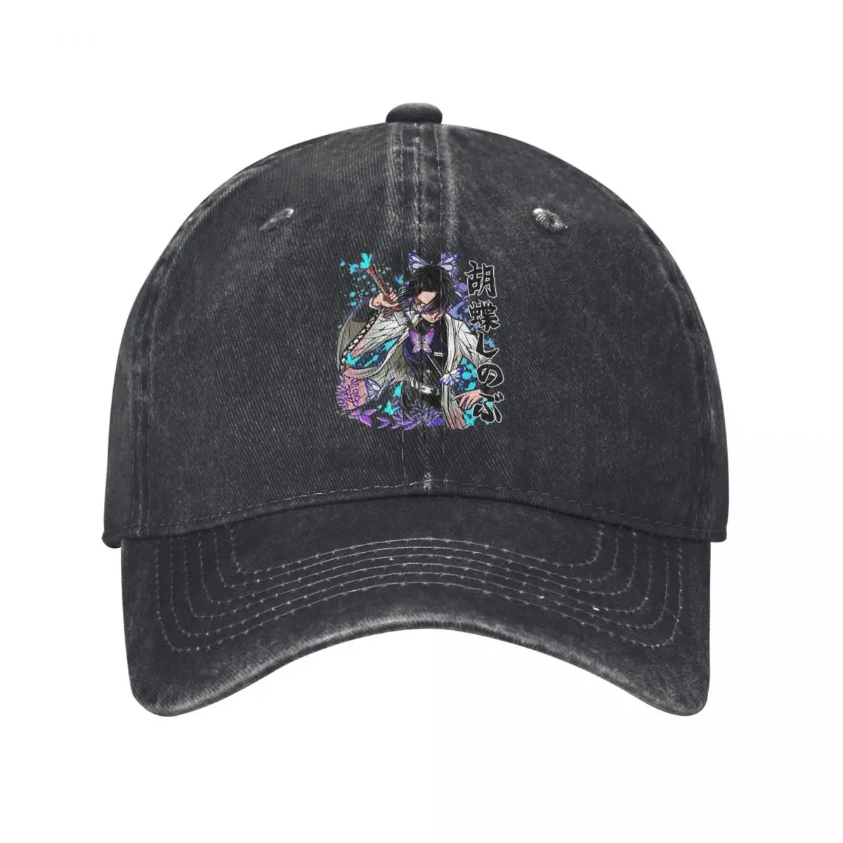 Demon Slayers Shinobu Baseball Caps Vintage Distressed Washed Anime Sun Cap Men Women Outdoor Running Golf Caps Hat