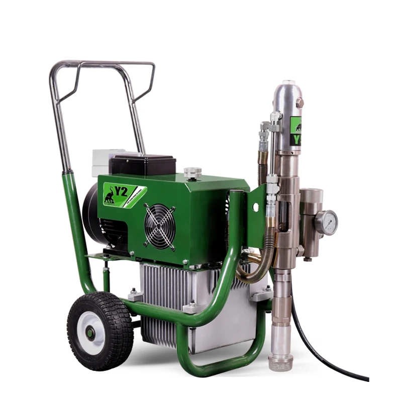 Y2 electric hydraulic airless wall putty spraying machine for spraying latex paint and putty airless sprayer