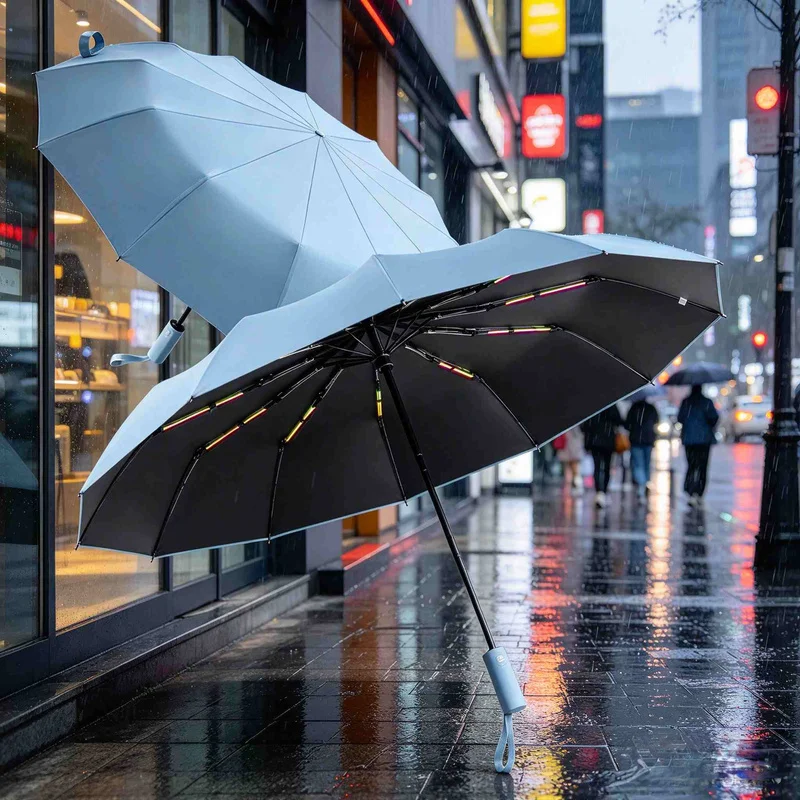 Reinforced 24-Bone Wind Resistant Umbrella, Durable Business Anti-UV Sunscreen Umbrella for Men Women Sunny Rainy Use